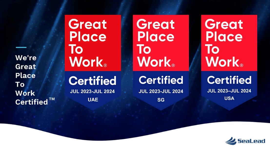 SeaLead Earns Prestigious Certification as Great Place to Work® in Singapore, UAE, and USA